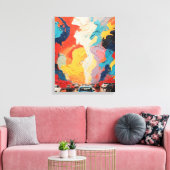 levendige reis canvas afdruk (Insitu (Woonkamer))