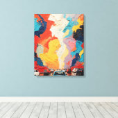 levendige reis canvas afdruk (Insitu (Houten vloer))
