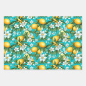 Levendige Retro Citrus Medley Kerstmis Inpakpapier Vel (Voorkant 3)