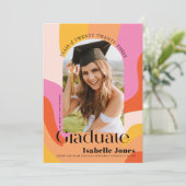 Levendige Retro-kleurenfoto's Afstuderen Kaart (Staand voorkant)