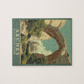 Levendige Retro-stijl Arches National Park Legpuzzel (Horizontaal)
