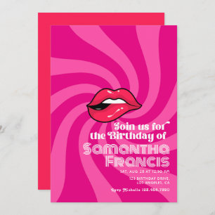 Levendige Retro Verjaardag Viering Thema Kaart