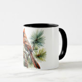 Levendige rode bessen met weelderige groene blader mok (Voorkant rechts)