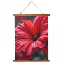 Levendige Rode Bloem Macro Botanische Kunst