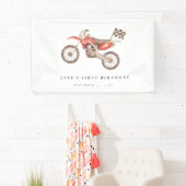Levendige rode Dirt Bike Banner (Insitu)