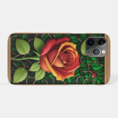 Levendige rode en gele rozenontwerp Case-Mate iPhone case (Achterkant (horizontaal))
