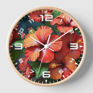 Levendige Rode Hibiscus Bloemen-76894
