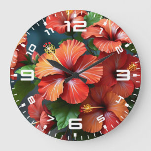 Levendige Rode Hibiscus Bloemen-76894 Grote Klok