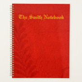 Levendige rode minimalistische bladschaduw planner (Voorkant)