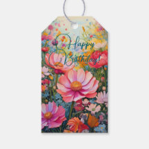 Levendige romantische bloementuin verjaardag