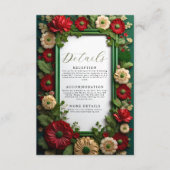 Levendige Royal Green Bouquet Details Kaart behuiz (Voorkant)