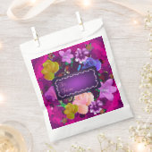 Levendige roze Abstracte bloemen Bedankzakje (Geknipt)