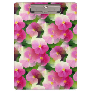 Levendige roze en witte impatiens Vloeiend Patroon Klembord
