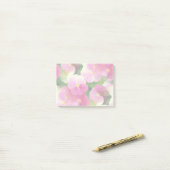 Levendige roze en witte impatiens Vloeiend Patroon Post-it® Notes (Op bureau)