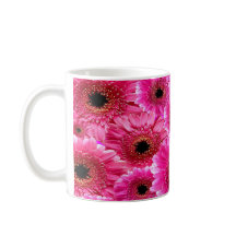 Levendige Roze Gerbera Tulp Patronen Mok | Krachti