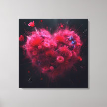 Levendige roze hart burst