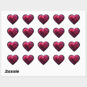 Levendige roze hart burst hart sticker (Vel)