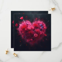 Levendige roze hart burst