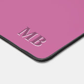 Levendige roze initialen bureaumat (Hoek)