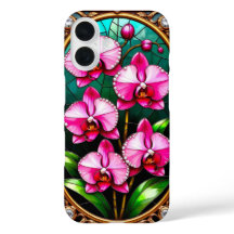 Levendige Roze Orchideeën in Sierlijk Goud Lijst