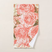 Levendige roze rozen Floral | Handdoekset Bad Handdoek (Handdoek)