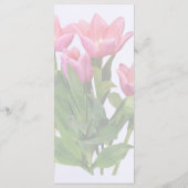Levendige Roze Tulpen Menu (Achterkant)