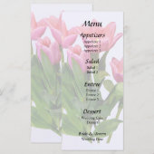 Levendige Roze Tulpen Menu (Voorkant / Achterkant)