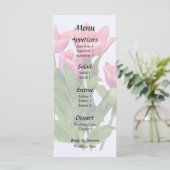 Levendige Roze Tulpen Menu (Staand voorkant)
