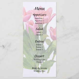 Levendige Roze Tulpen Menu