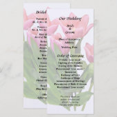Levendige Roze Tulpen Programma (Voorkant / Achterkant)