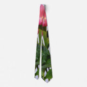 Levendige Roze Tulpen Stropdas (Achterkant)