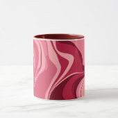 Levendige roze wervelingen van passie mok (Midden)