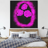 Levendige Rozen Canvas Afdruk (Insitu (Slaapkamer))