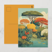 Levendige Safari Oerwoud Scene Briefkaart (Voorkant / Achterkant)