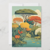 Levendige Safari Oerwoud Scene Kaart (Voorkant)