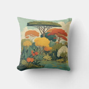 Levendige Safari Oerwoud Scene Kussen