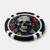 Levendige schedel Urban Graffiti Poker Chips (Enkel)