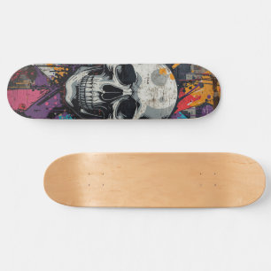 Levendige schedel Urban Graffiti Skateboard