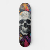 Levendige schedel Urban Graffiti Skateboard (Voorkant)