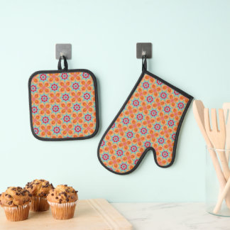 Levendige Schoonheid Ovenwant & Pannenlap Set