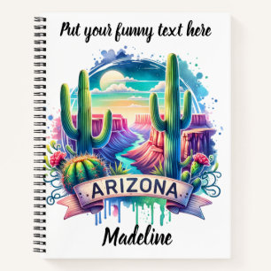 Levendige schoonheid van de Arizona-woestijn Notitieboek