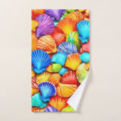Levendige Seashell Symphony Art Bad Handdoek (Handdoek)