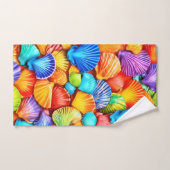 Levendige Seashell Symphony Art Bad Handdoek (Handdoek)