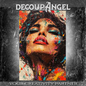 Levendige Sensuele Vrouw Pop Art - Vert Decoupage Tissuepapier