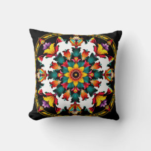 Levendige Sierlijke Mandala Ontwerp Kussen