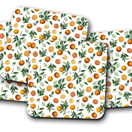 Levendige Sinaasappels Cork Onderzetter | Onderzet