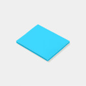 Levendige Sky Blue effen kleur Post-it® Notes (Schuin)