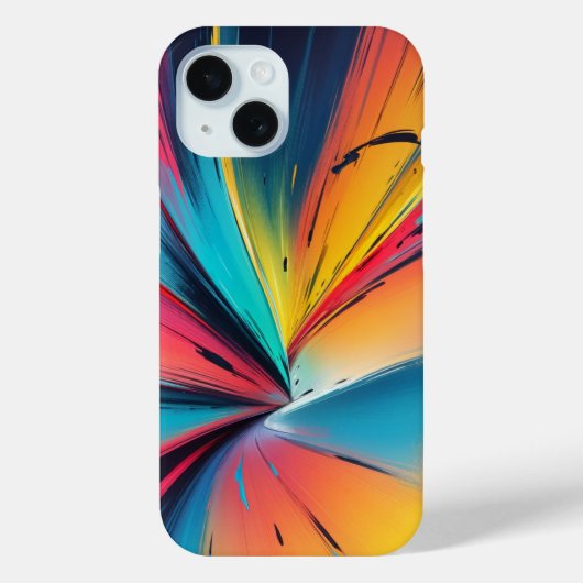 Levendige Speed Burst Neon Abstracte Energie Kunst Case-Mate iPhone Case (Achterkant)