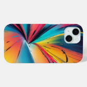 Levendige Speed Burst Neon Abstracte Energie Kunst Case-Mate iPhone Case (Achterkant (horizontaal))