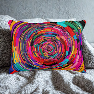 Levendige Spiraal Kunst Accent Kussen